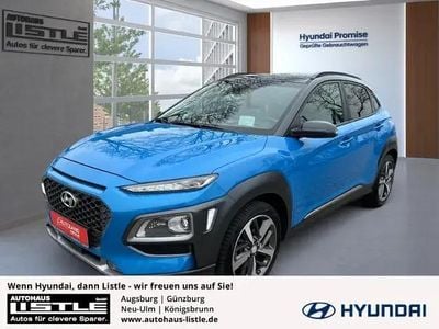 Gebraucht Hyundai Kona Premium 177 PS (130 kW) 2019 Blue lagoon / dark knight / mic (blau) SUV