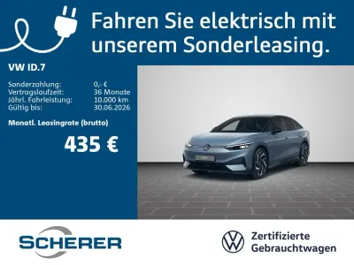 Gebraucht VW ID.7 IQ Drive 210 kW (286 PS) 2025 Stonewashed blue metallic schwarz (metallic) Coupé
