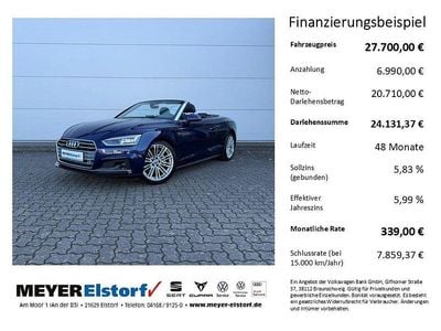 Gebraucht Audi A5 Cabriolet S-Line 286 PS (210 kW) 2019 Blau Cabrio