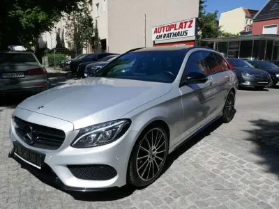 Gebraucht Mercedes C220 AMG line 170 PS (125 kW) 2018 Iridiumsilber Kombi