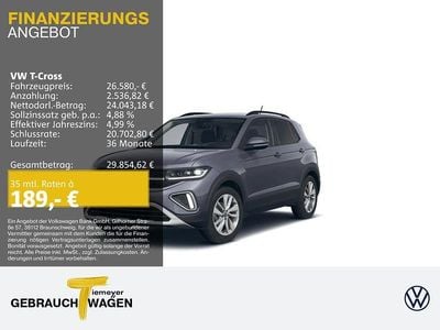 Silber Neu 2025 VW T-Cross Life SUV | 26.580 € (Guter Preis)