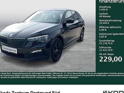 Gebraucht Skoda Scala Monte Carlo 150 PS (110 kW) 2022 Blackmagic perleffekt Kleinwagen