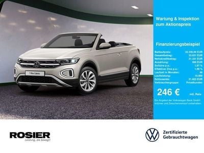 Gebraucht VW T-Roc Cabriolet Style 150 PS (110 kW) 2023 Silber / ivory silver Cabrio
