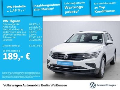 Pure white Gebraucht 2023 VW Tiguan Life SUV | 28.389 € (Superpreis)