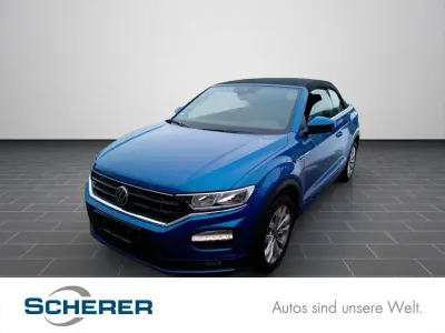 Gebraucht VW T-Roc Cabriolet R-line 150 PS (110 kW) 2022 Ravennablau metallic schwarz Cabrio