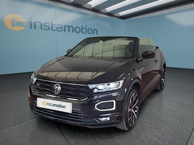 Gebraucht VW T-Roc Cabriolet R-line 150 PS (110 kW) 2021 Schwarz Cabrio