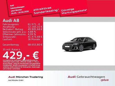 Gebraucht Audi A8 Ambiente 286 PS (210 kW) 2023 Mythosschwarz metallic Limousine