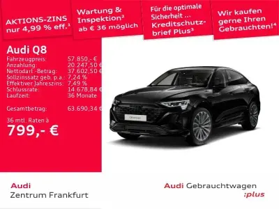 Gebraucht Audi e-tron Sportback Advanced 300 kW (408 PS) 2023 Mythosschwarz metallic/mythoss SUV