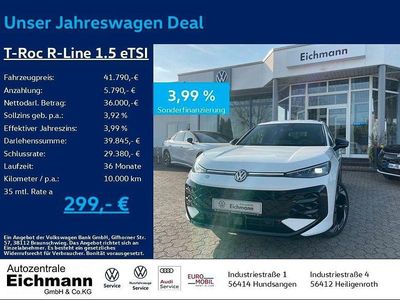 Gebraucht VW T-Roc R-line 150 PS (110 kW) 2025 Weiß SUV