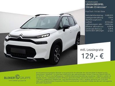 Gebraucht Citroën C3 Aircross Shine 110 PS (80 kW) 2023 Weiß SUV