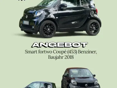 Gebraucht Smart ForTwo Coupé 71 PS (52 kW) 2018 Schwarz Coupé