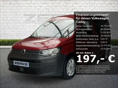 Gebraucht VW Caddy Basis 102 PS (75 kW) 2024 Rot Van / Kleinbus