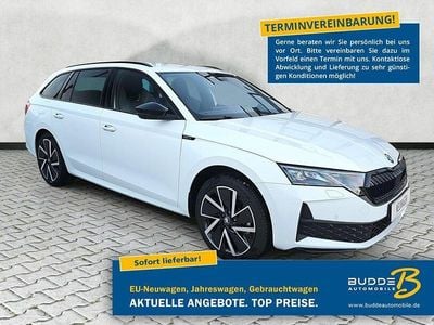 Neu Skoda Octavia SportLine 204 PS (150 kW) 2025 Moonweiß perleffekt Kombi
