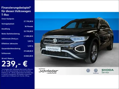 Gebraucht VW T-Roc Goal 150 PS (110 kW) 2025 Schwarz SUV