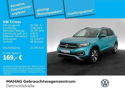 Makenatürkis metallic Gebraucht 2021 VW T-Cross Active SUV | 22.380 € (Guter Preis)