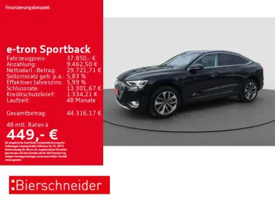 Gebraucht Audi e-tron Sportback S-Line 300 kW (408 PS) 2022 Schwarz SUV