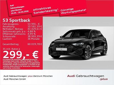 Gebraucht Audi S3 Ambiente 333 PS (244 kW) 2024 Mythosschwarz metallic Limousine