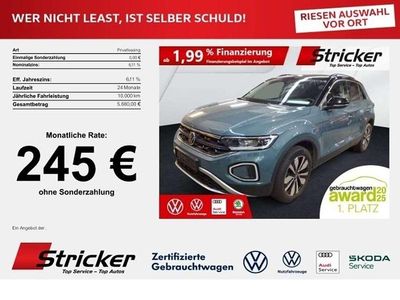 Petroleum blue metallic (metallic) Gebraucht 2025 VW T-Roc Goal SUV | 27.949 € (Superpreis)