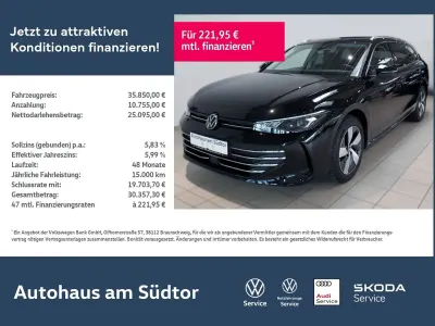 Gebraucht VW Passat Business 150 PS (110 kW) 2025 Grenadillschwarz metallic Kombi