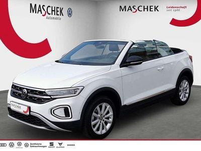 Gebraucht VW T-Roc Cabriolet Style 110 PS (80 kW) 2022 Pure white schwarz Cabrio