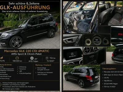 Gebraucht Mercedes GLK220 AMG 170 PS (125 kW) 2013 Schwarz SUV