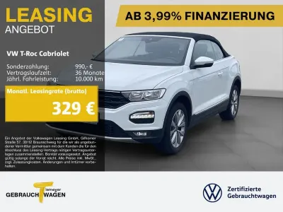 Gebraucht VW T-Roc Cabriolet Style 110 PS (80 kW) 2022 Weiß Cabrio