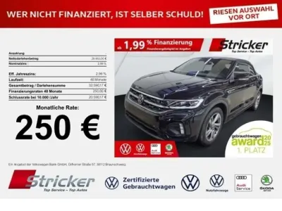 Gebraucht VW T-Roc Cabriolet R-line 150 PS (110 kW) 2025 Deep black perleffekt schwarz Cabrio
