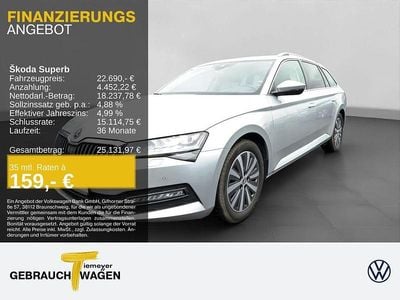 Silber Gebraucht 2022 Skoda Superb Style Kombi | 22.240 € (Superpreis)
