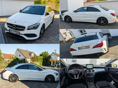 Brugt Mercedes CLA180 AMG line 122 HK (89 kW) 2018 Hvid Sedan