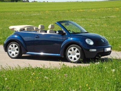 gebraucht VW Beetle New1.6 Cabrio, Blau/Beige, wenig Km