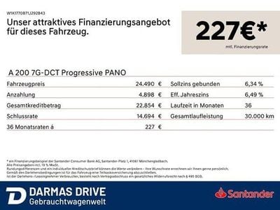 Gebraucht Mercedes A200 Progressive 163 PS (119 kW) 2020 Silber Limousine