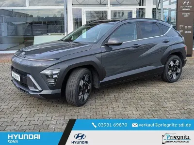 Gebraucht Hyundai Kona Prime 199 PS (146 kW) 2023 Ecotronic gray / abyss black SUV