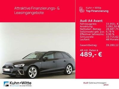 Gebraucht Audi A4 S-Line 204 PS (150 kW) 2024 Mythosschwarz metallic Kombi