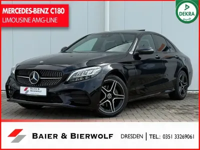 Gebraucht Mercedes C180 AMG line 156 PS (114 kW) 2019 Schwarz/baltic black Limousine