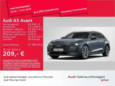 Gebraucht Audi A5 Sport 204 PS (150 kW) 2025 Horizontblau metallic Kombi
