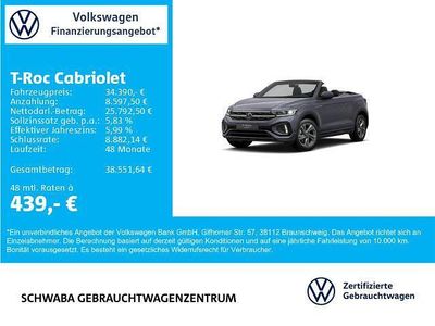 Gebraucht VW T-Roc Cabriolet R-line 150 PS (110 kW) 2025 Grau Cabrio