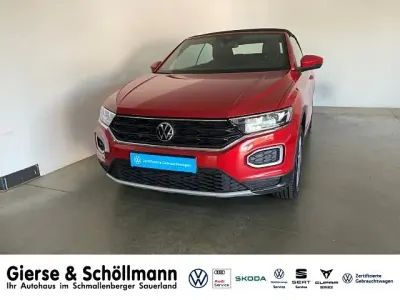 Gebraucht VW T-Roc Cabriolet Style 150 PS (110 kW) 2021 Kings red metallic/schwarz (metallic) Cabrio