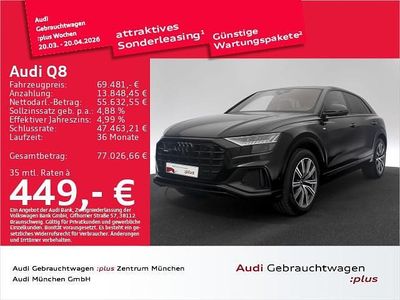 Gebraucht Audi Q8 S-Line 286 PS (210 kW) 2023 Mythosschwarz metallic SUV