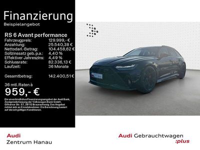 Schwarz Gebraucht 2025 Audi RS6 Performance Kombi | 129.999 € (Fairer Preis)