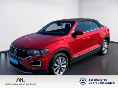 Gebraucht VW T-Roc Cabriolet Style 150 PS (110 kW) 2021 Kings red metallic schwarz Cabrio
