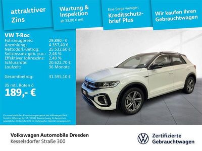 Gebraucht VW T-Roc R-line 150 PS (110 kW) 2025 Pure white/schwarz SUV