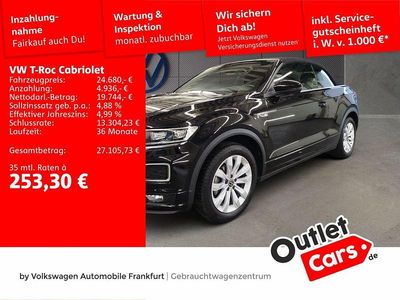Gebraucht VW T-Roc Cabriolet R-line 150 PS (110 kW) 2022 Schwarz Cabrio