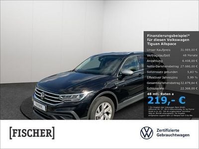 Gebraucht VW Tiguan Allspace Life 150 PS (110 kW) 2024 Deep black perleffekt (schwarz) SUV