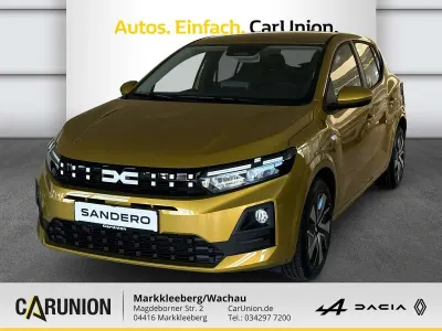 Neu Dacia Sandero Expression 101 PS (74 kW) 2026 Amber yellow Limousine