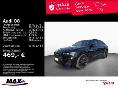 Gebraucht Audi Q8 S-Line 286 PS (210 kW) 2024 Mythosschwarz metallic SUV