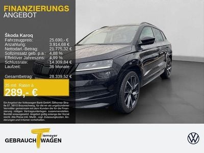 Gebraucht Skoda Karoq SportLine 150 PS (110 kW) 2021 Schwarz SUV