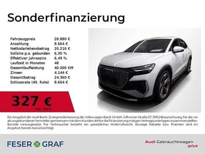Gletscherweiß metallic Gebraucht 2022 Audi Q4 Sportback e-tron Ambiente SUV | 28.880 € (Fairer Preis)