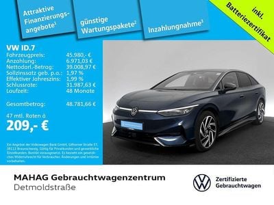 Gebraucht VW ID.7 Pro 210 kW (286 PS) 2025 Aquamarinblau metallic SUV