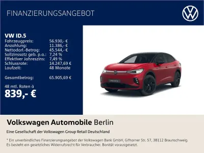 Brugt VW ID.5 GTX 250 kW (340 HK) 2025 Rød SUV
