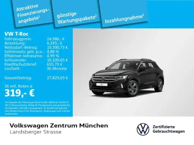 Käytetty VW T-Roc R-line 110 HP (80 kW) 2024 Musta Katumaasturi